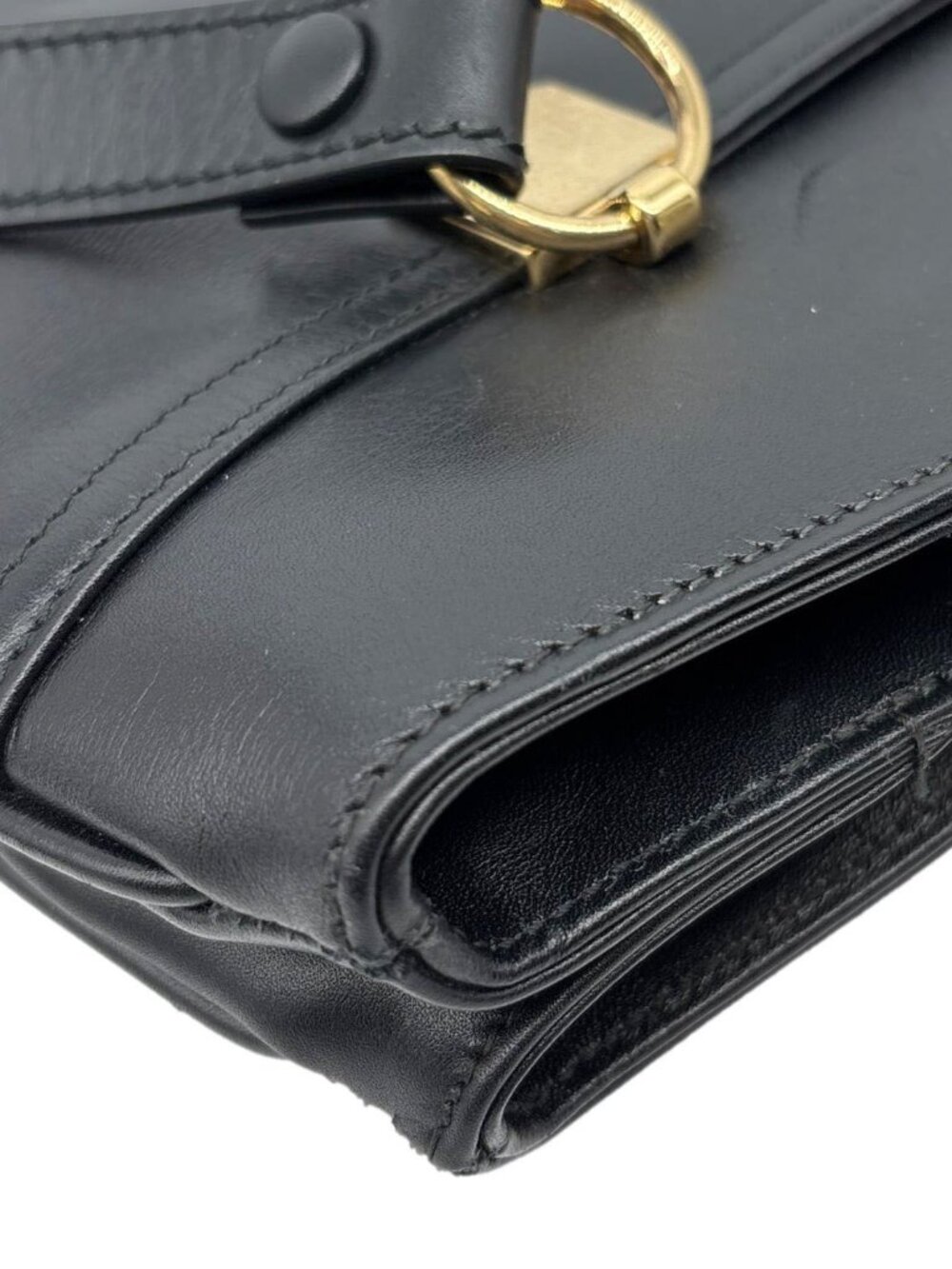 Gucci Arli Large Calfskin Leather Top Handle Shoulder Bag Black 550130 - Picture 6 of 13
